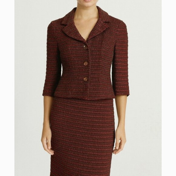 VTG Sophie Sitbon Paris Tailored Tweed Blazer Dress Set Sz 8 Old Money 50s 60s - Picture 1 of 13